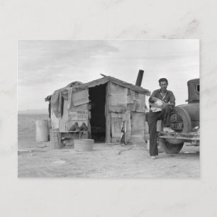 Postal Trabajador migrante mexicano: 1937