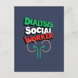 Postal Trabajador social de diálisis