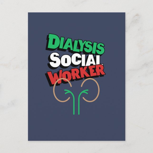 Postal Trabajador social de diálisis (Anverso)