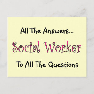 Postal Trabajador social "Todas las respuestas"