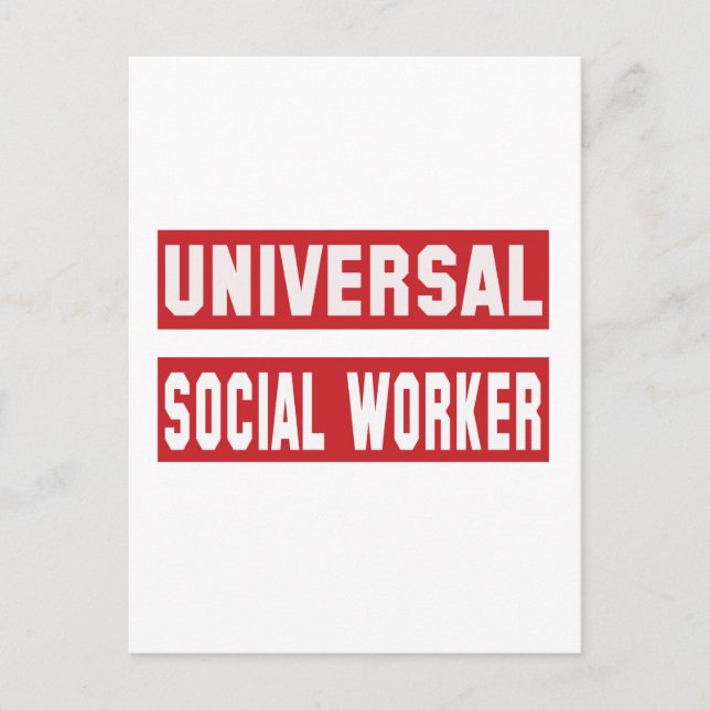 Postal Trabajador Social Universal. (Anverso)