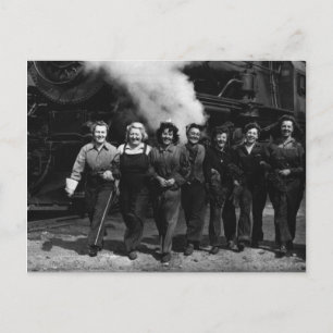 Postal Trabajadoras ferroviarias de la Primera Guerra Mun