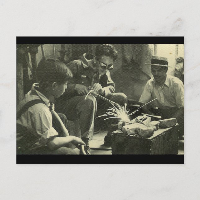 Postal Trabajadores de cosecha (Anverso)