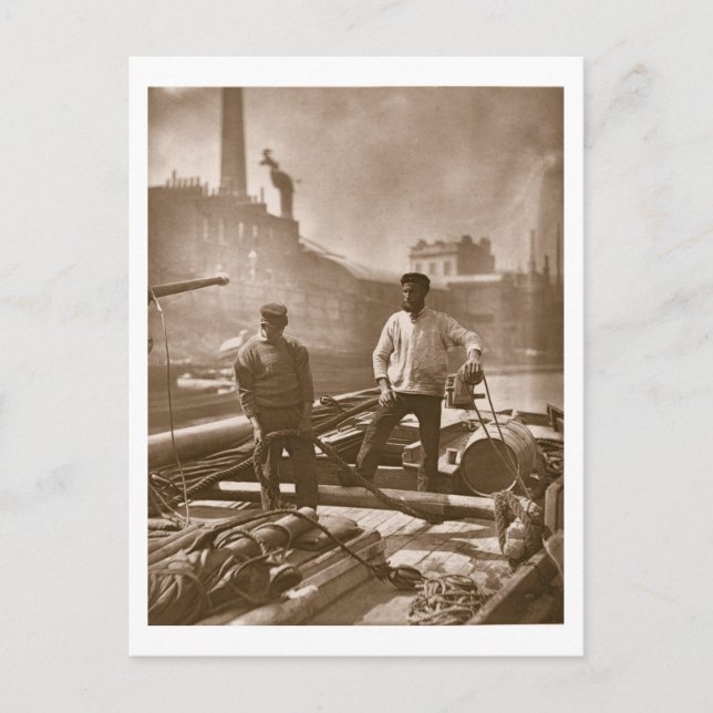 Postal Trabajadores en la 'Carretera silenciosa', de 'Vid (Anverso)