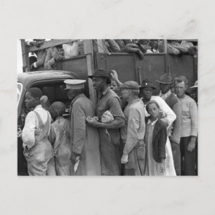 Postal Trabajadores migrantes de la verdura: 1939