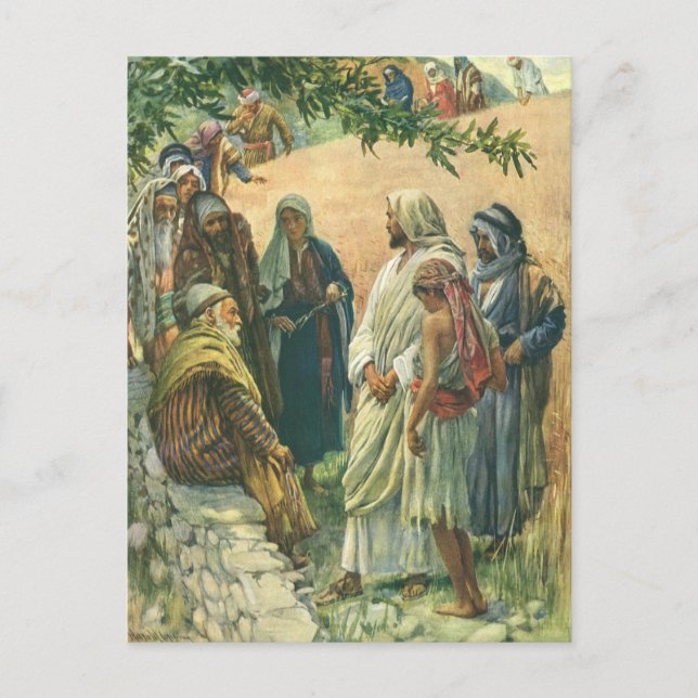 Postal Trabajando en el Sabbath, la religión vintage (Anverso)