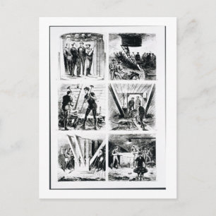 Postal Trabajar dentro de las caisones, conspirando sobre