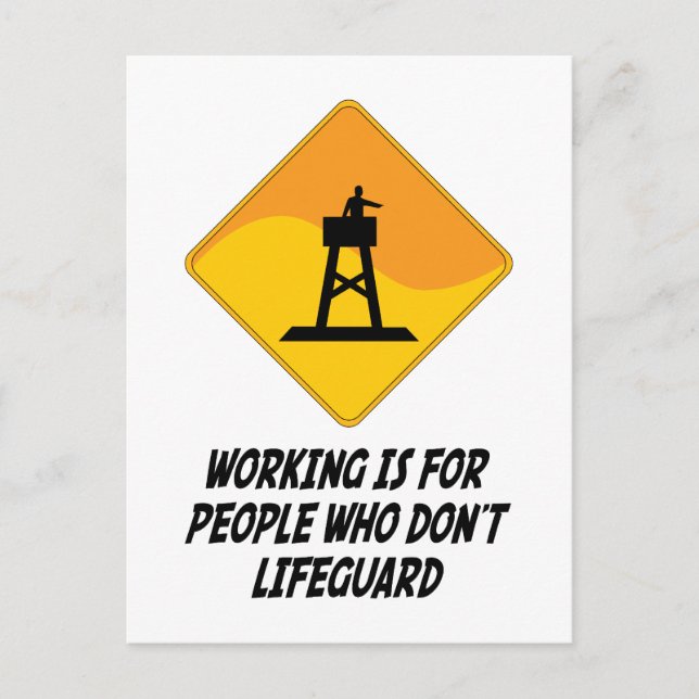 Postal Trabajar es para la gente que no vela (Anverso)