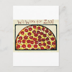 Postal Trabajará para pizza