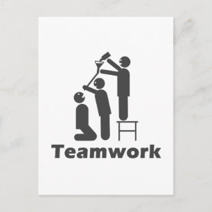 Postal Trabajo en equipo - Mercancías motivacionales