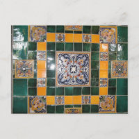 Trabajo en mosaico estilo Talavera verde mexicana