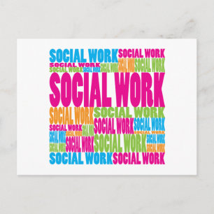 Postal Trabajo social colorido