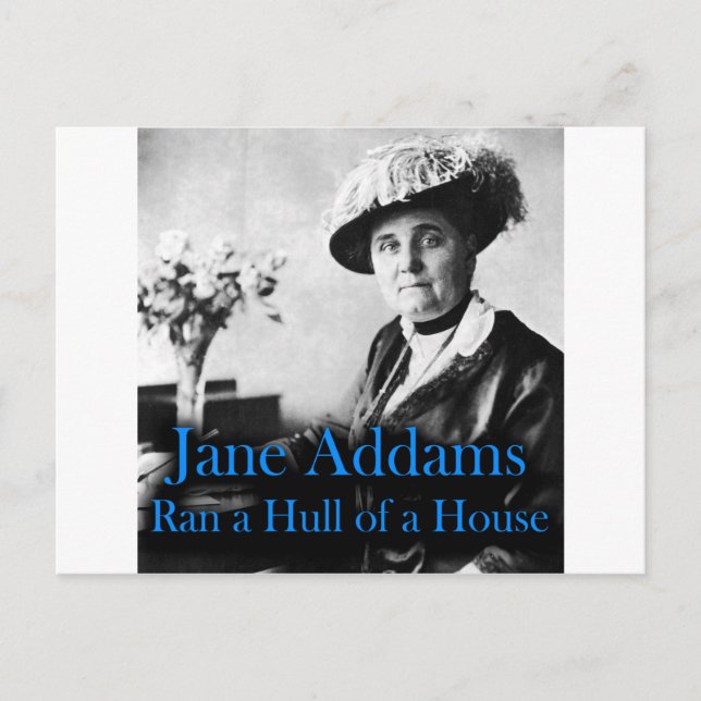 Postal Trabajo social: Jane Addams manejó un casco de una (Anverso)