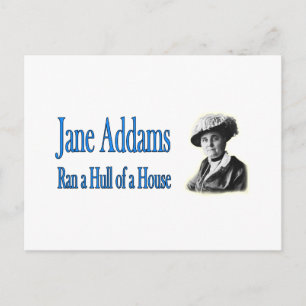 Postal Trabajo social: Jane Addams Ran un casco de una ca