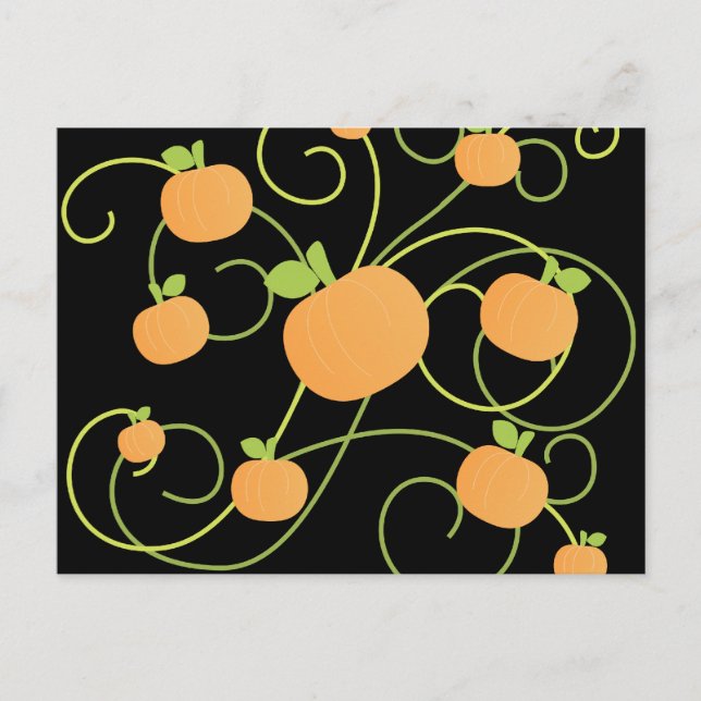 Postal Trabajos de calabaza (Anverso)