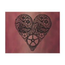 Trabajos de reloj Steampunk y corazón de engranaje