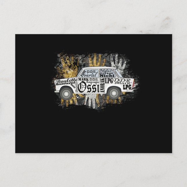 Postal Trabant Pappe DDR Ossi (Anverso)