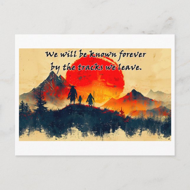 Postal Tracks We Leave Behind - Design 1 (Anverso)