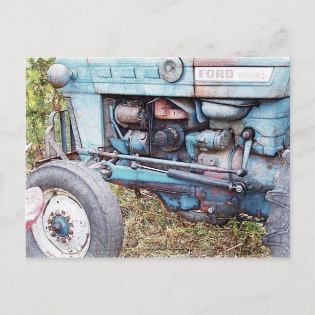 Postal Tractor antiguo (Anverso)