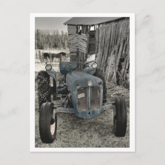 Postal tractor antiguo
