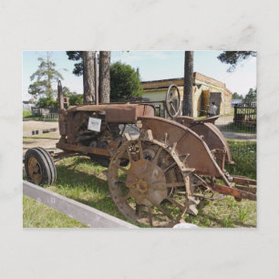 Postal Tractor antiguo ruso