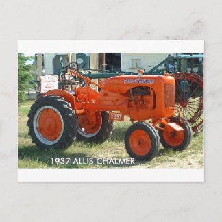 POSTAL TRACTOR DE ALLIS CHALMER 1937