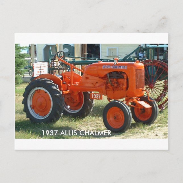 POSTAL TRACTOR DE ALLIS CHALMER 1937 (Anverso)