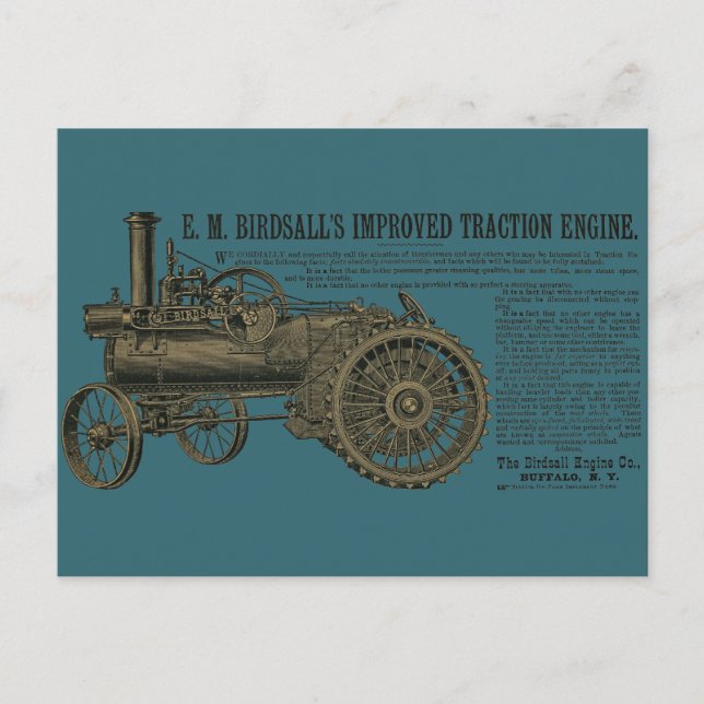Postal Tractor de la granja Birdsall's Steam Traction Eng (Anverso)