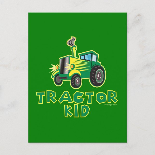 Postal Tractor Kid, Verde (Anverso)