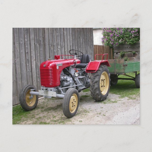 Postal Tractor Red Steyr T84 (Anverso)