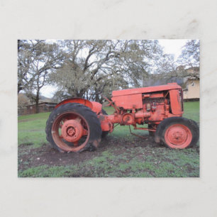 Postal Tractor rojo