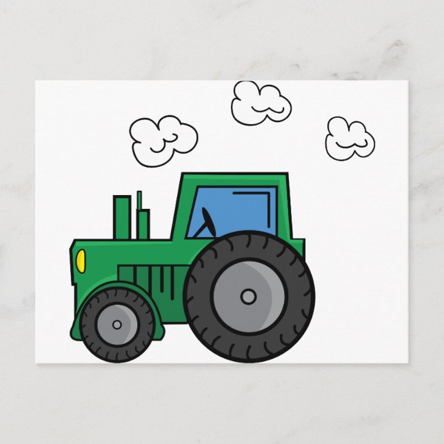 Postal Tractor verde (Anverso)