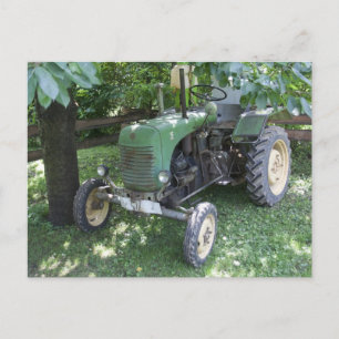 Postal Tractor verde Steyr 80A