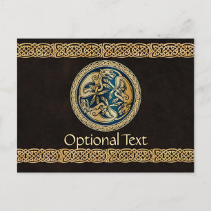 Postal Tradición de Knotwork de Lobo Celta