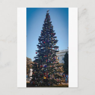 Postal Tradición familiar navideña del árbol de Navidad g