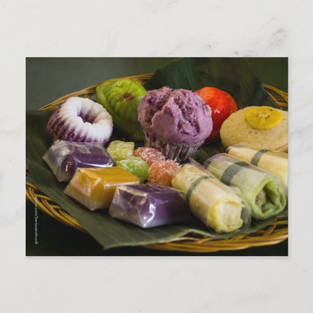 Postal tradicional indonesia para pasteles (Anverso)