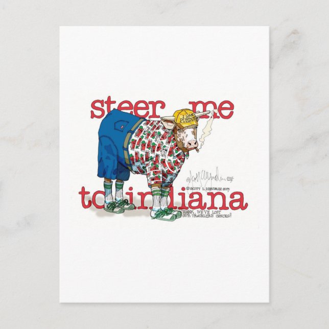 Postal Tráeme a Indiana (Anverso)