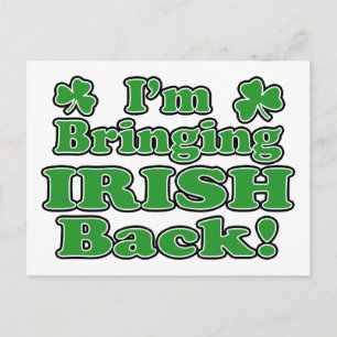 Postal traer a irish de vuelta Postcard