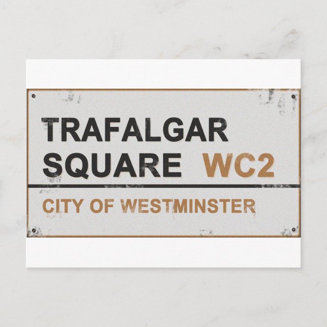 Postal Trafalgar Square London - Signo de época (Anverso)