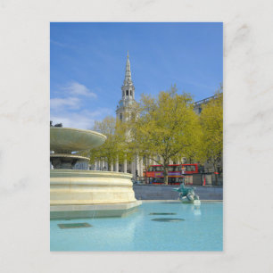 Postal Trafalgar Square, London UK Postcard