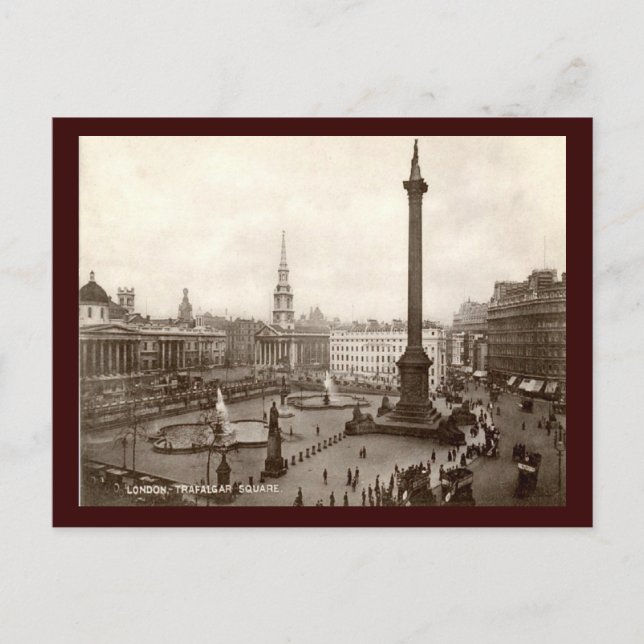 Postal Trafalgar Square, London Vintage (Anverso)