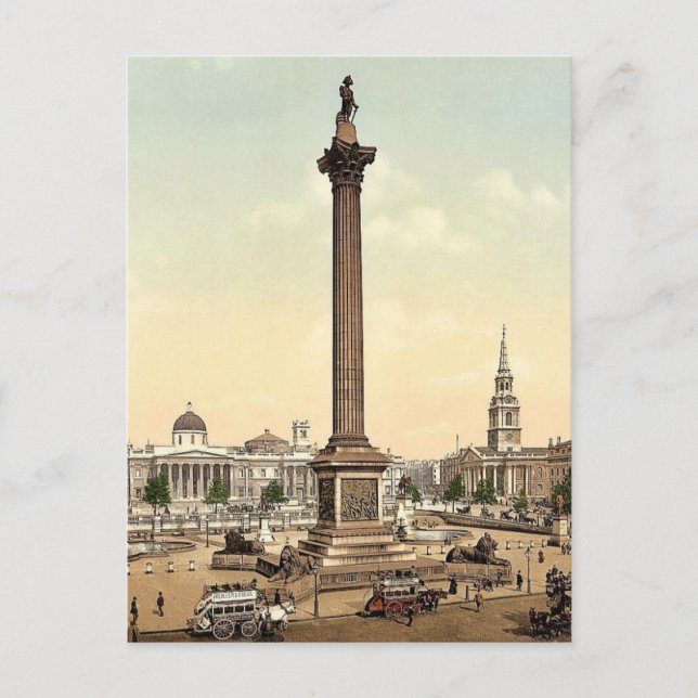 Postal Trafalgar Square y National Gallery, Londres, Ing (Anverso)