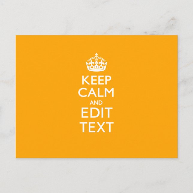 Postal Tráfico Amarillo Acento Mantenga La Calma Y Su Tex (Anverso)