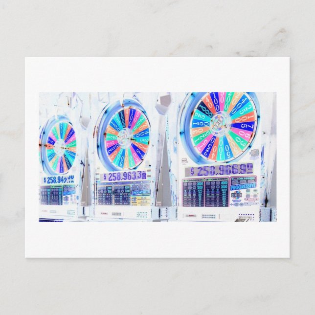 Postal Tragamonedas de Las Vegas (Anverso)