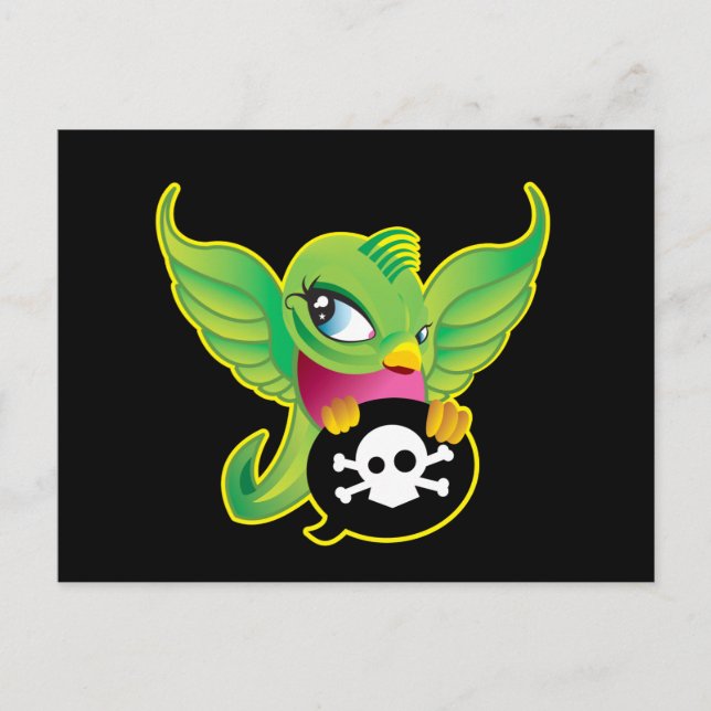 Postal Tragar verde (Anverso)