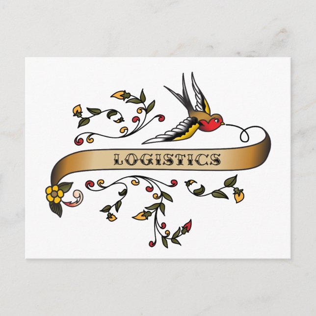 Postal Tragar y desplazarse con logística (Anverso)
