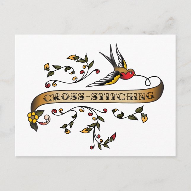 Postal Tragar y desplazarse con puntos cruzados (Anverso)