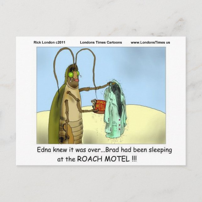 Postal Tragedia @ Roach Motel Funny Gifts Tees Mugs Etc (Anverso)