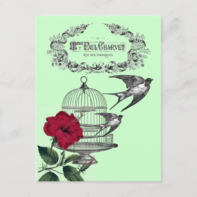 Postal Trague en vuelo (Anverso)