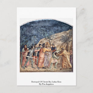 Postal Traición De Cristo Por Judas Kiss Por Fra Angelico